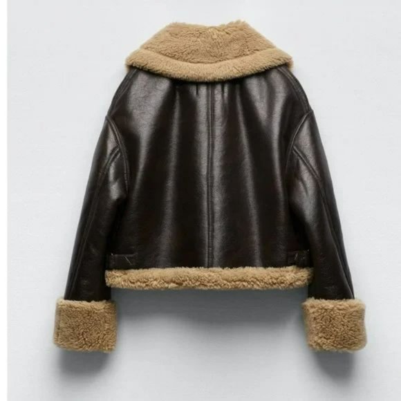 ZARA FAUX FUR DOUBLE FACED JACKET - Picture 8 of 13